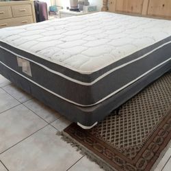 NEW Queen-Size PILLOW TOP MATTRESS and BOX SPRING. Bed frame not included 👍