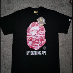 BAPE, Black, Pink, Red Camo Tee