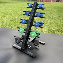 Full Set Of Dumbbells With Rack