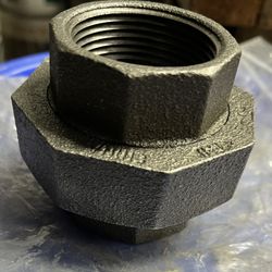 1-1/4 in. Black Malleable Iron Pressure FPT x FPT Union