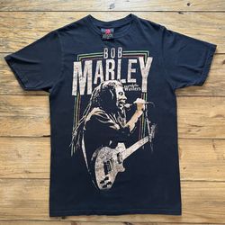 Bob Marley Short Sleeve Graphic T Shirt Size M Black