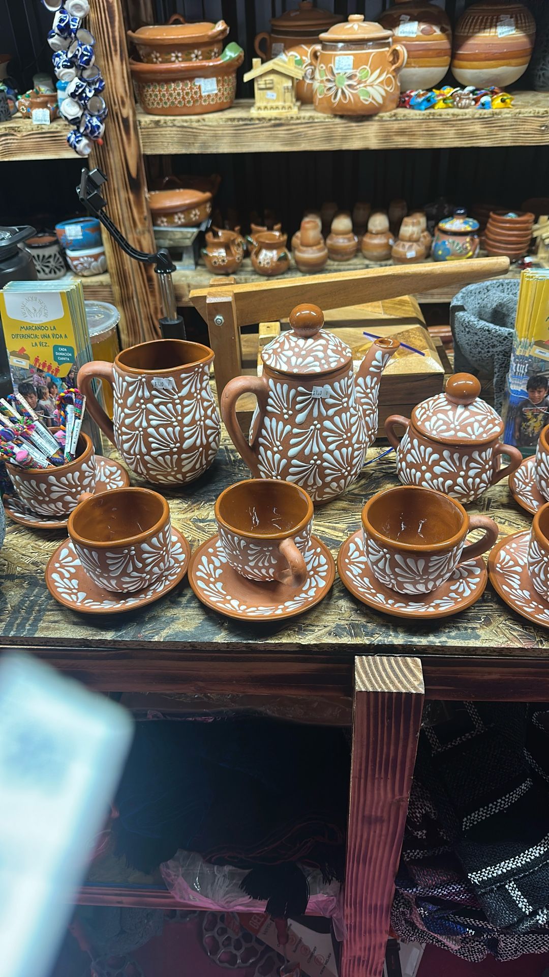 Juego De Te O Café/ $120 Set Cafetera, Azucarera, Lechera, 6 Tazas Y 6 Platos Para Taza