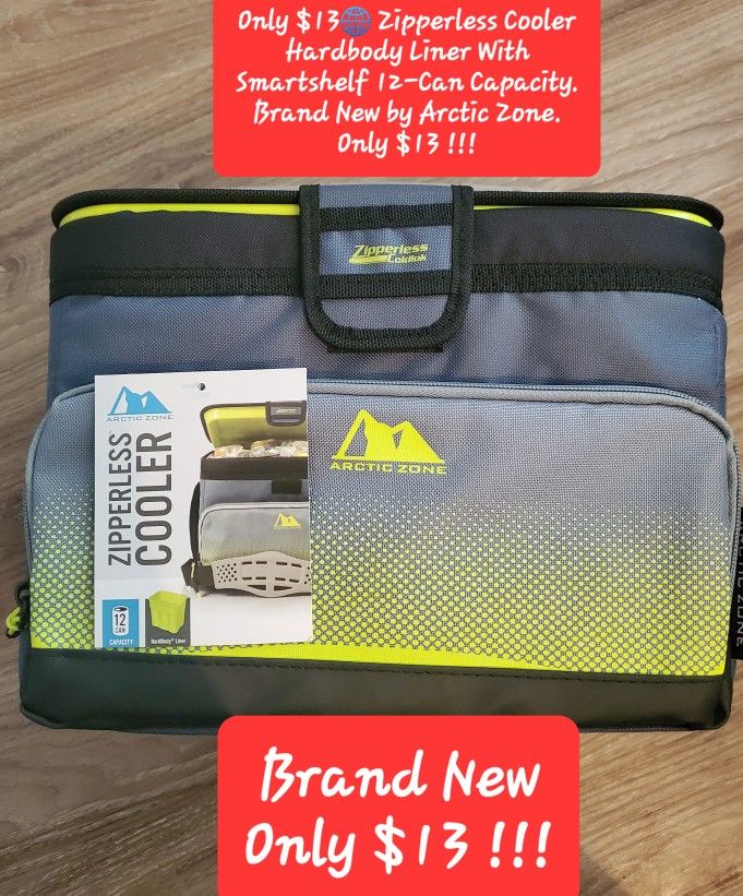 $13🌐 Cooler Hardbody Zipperless Hardbody Liner 12-Can Capacity. Brand New by Arctic Zone. Only $13 !!!