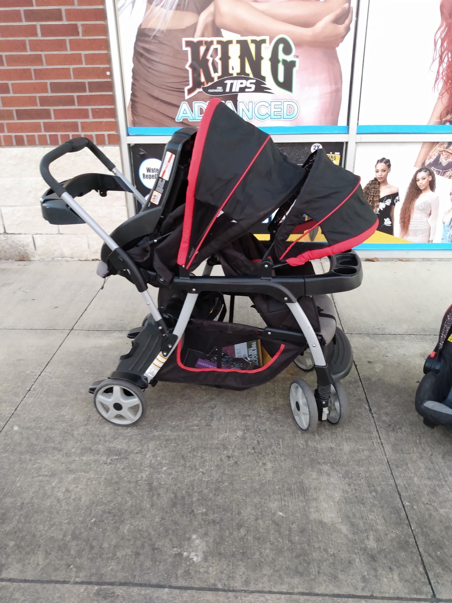 Greco click n go double stroller