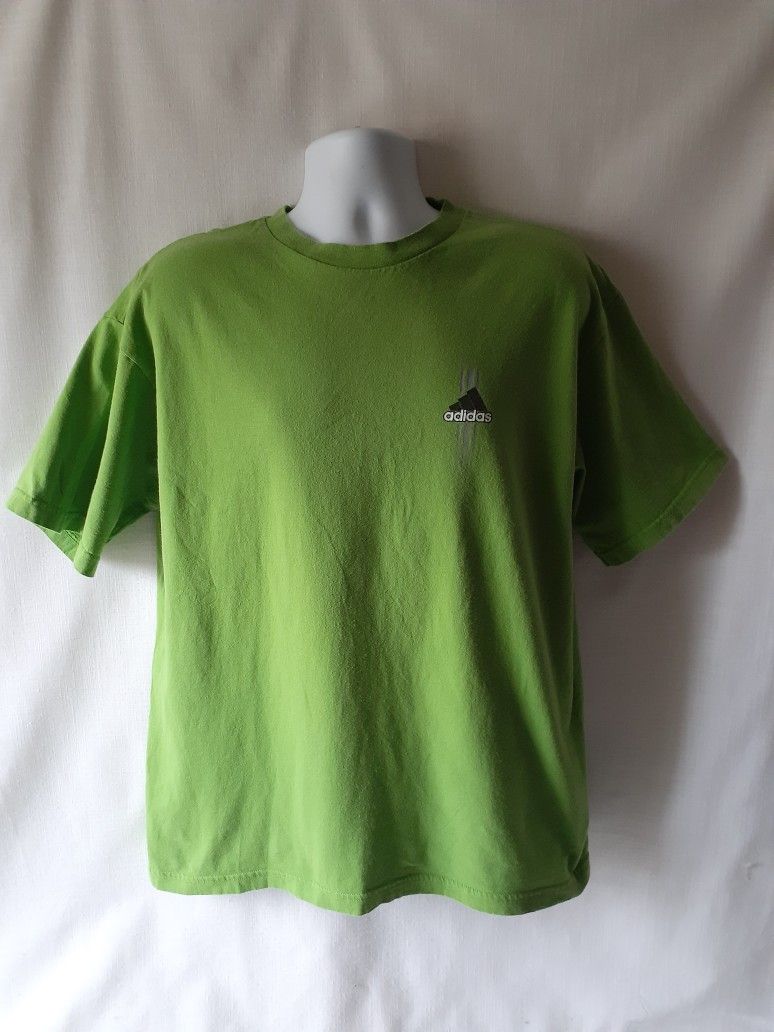 Adidas men's green short sleeve t-shirt size L