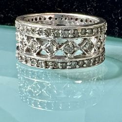 1.60ct Natural Diamond 14kt White Gold Diamond Ladies Band/Ring