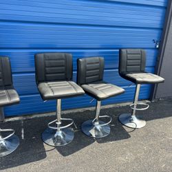 4 Black Bar Stools- $100 for all