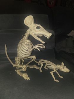 Halloween Skeleton Rat Props Figure