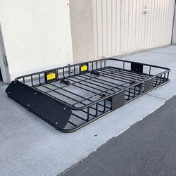 (NEW) $145 Universal Roof Rack 64x39 Inch Car Top Cargo Basket Carrier Extension Luggage Holder 150lbs Max