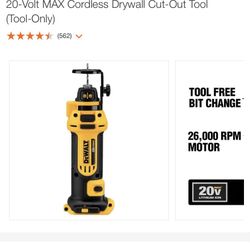 Brand New Dewalt Cordless Cut- Out Tool 20-v Max $80