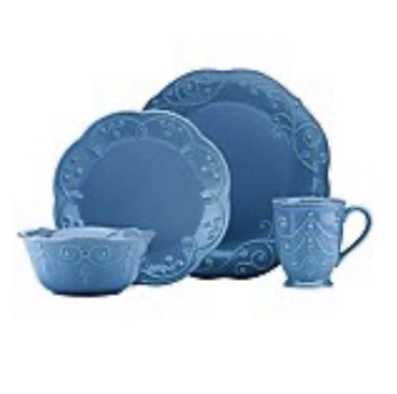 LENOX FRENCH PERLE MARINE BLUE 4 Piece Set