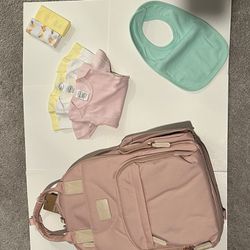 Brand New Expandable Diaper Bag Backpack And Gift Set