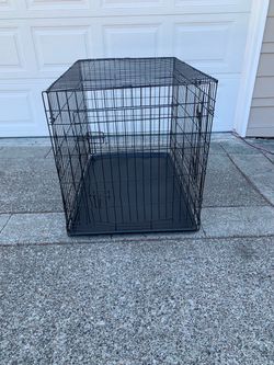 Black Wire Dog Crate with Tray