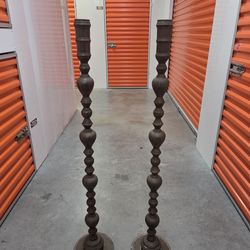 Vintage brass 4 feet candle holders