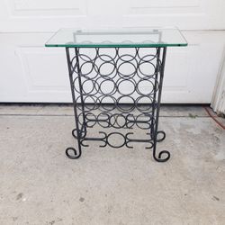 Wine Rack With Glass Top