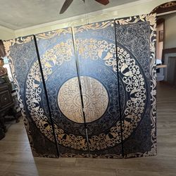 Four-Panel Mandala Wall Art
