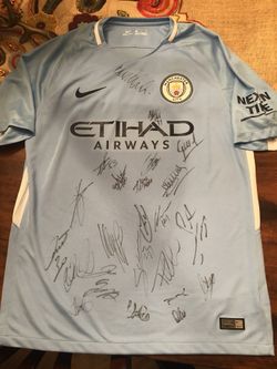 Manchester City Signed Jersey - COA Included