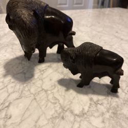 Carved Wood Buffalo 