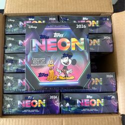 2026 Topps Disney Neon Mega Box Sealed Case