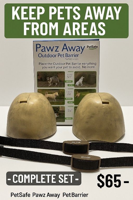 PetSafe Pawz Away Outdoor Pet Barrier – Complete Set
Price: $40(or best offer)
D