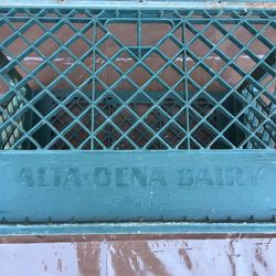 GREEN Vintage Milk Crates