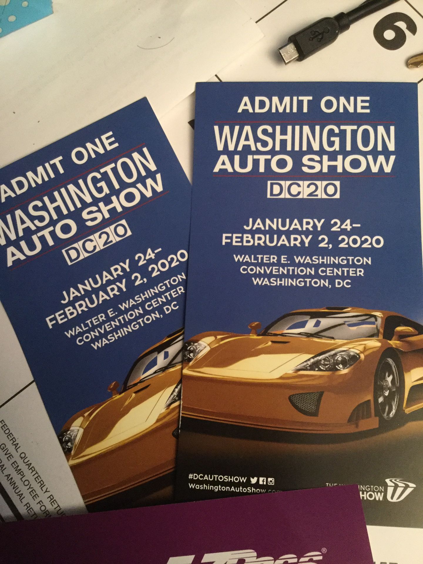 2 tickets for DC car show
