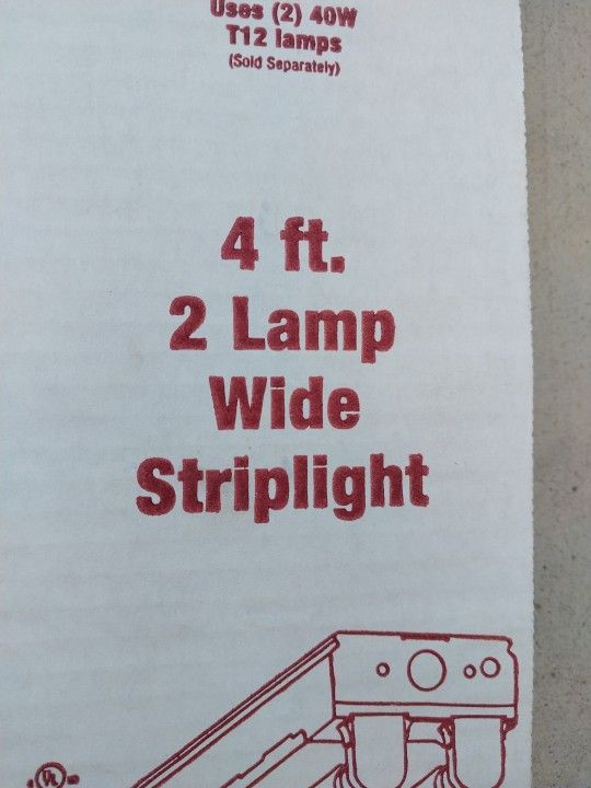 4 Foot 2 Lamp Wide Striplight