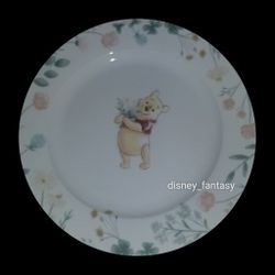 Disney Winnie the Pooh Green Misty Mornings Ceramic Dinner Plate 10-1/2"