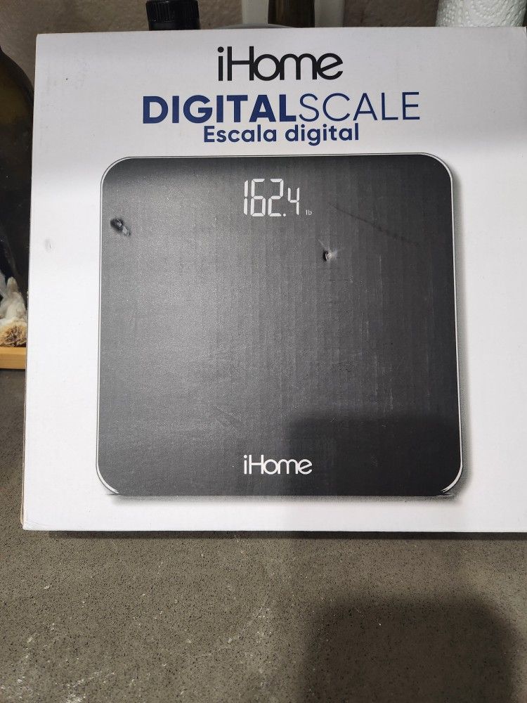 Digital Scale Step-On Bathroom Scale - iHome High Precision Body Weight Scale - 400 lbs