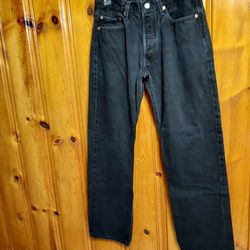 LEVI's 501 Buttonfly Black Jeans
