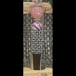 Pink diamond beaded pen