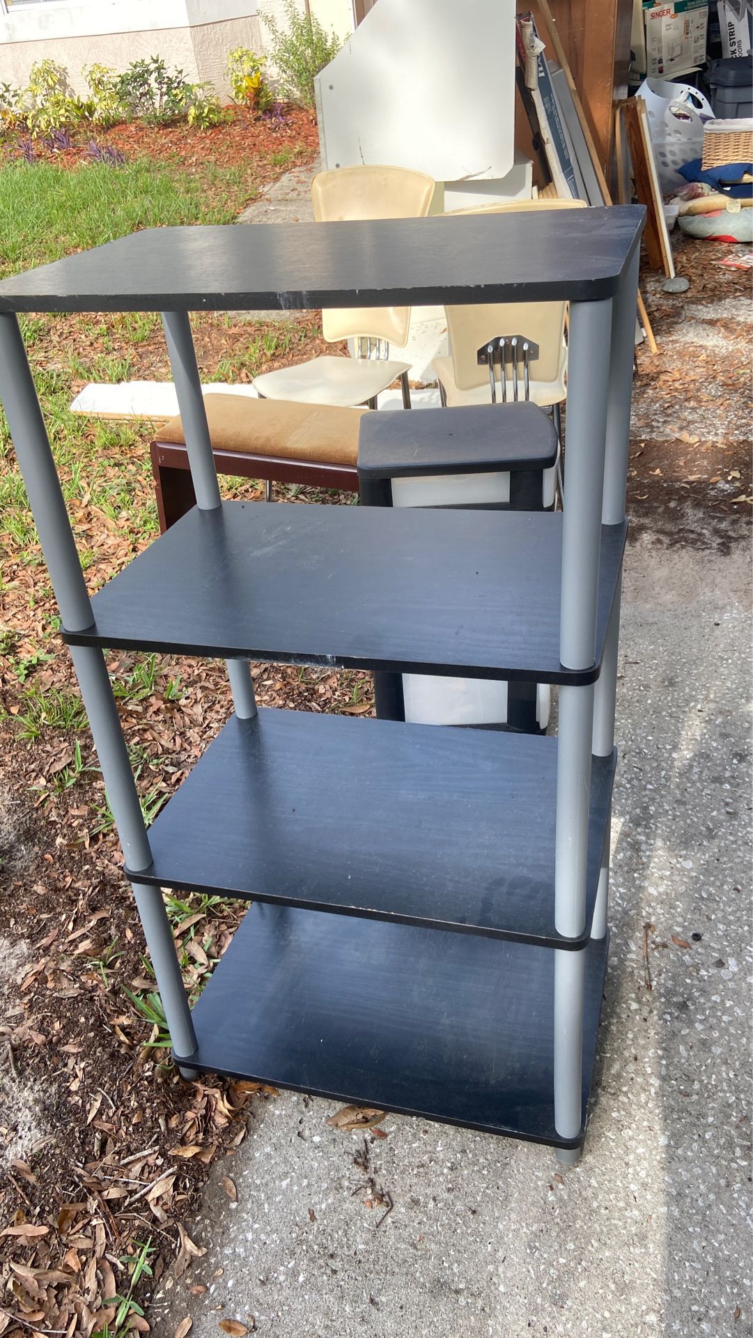 Shelves storage set of two with matching tv stand