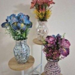 *** NEW LOW PRICE *** Vases from The Mosaic Iris Collection @ Lasting Creations