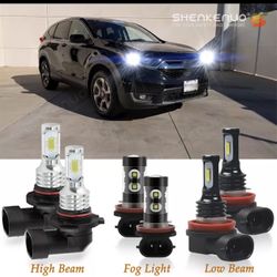 For Honda Cr-V CRV 2015 2016 2017 2018 2019 LED Headlight Hi-Low Fog Light Bulbs