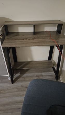 Industrial Wood and Metal Computer Desk