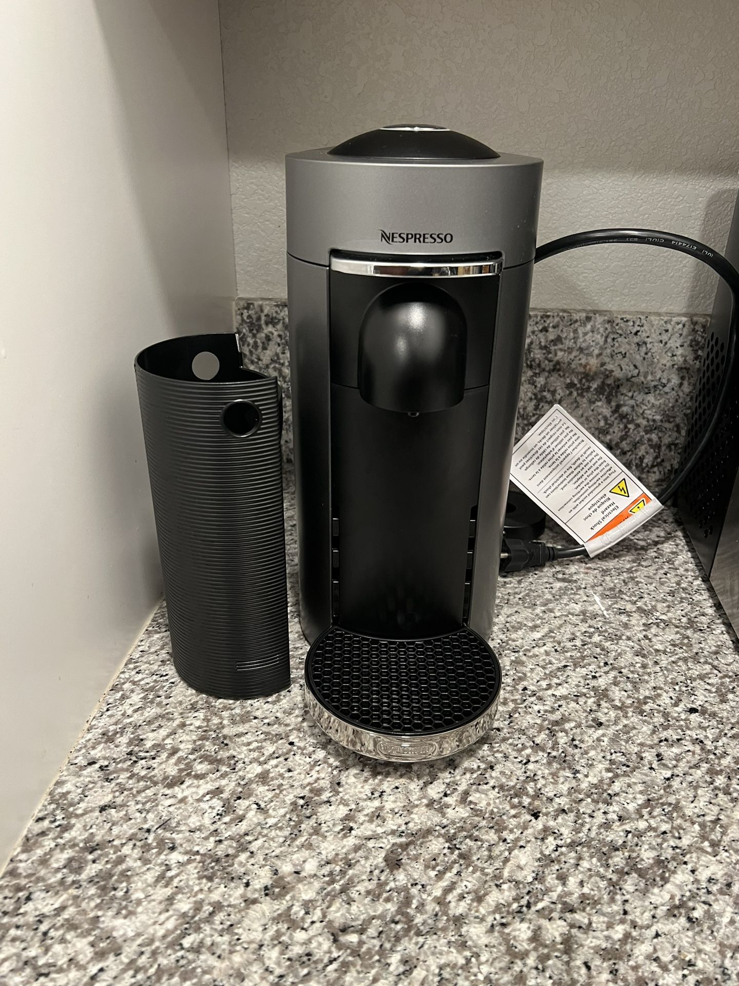 Nespresso Vertuo Plus Coffee Maker And Espresso Machine With Reusable Pod Filler And 100 Aluminum Foil Lid Covers