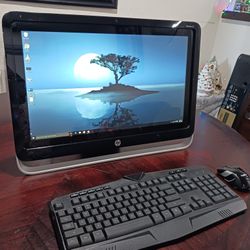 Hp Pavilion 21 All in one desktop Computer.  Touchscreen.  Windows 10. Good Working  Condition.  1 Tb Hard Drive.  wifi.  Webcam.   AMD A 4-5000 Apu w