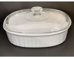 CorningWare FRENCH WHITE Rectangular F-2-B Casserole Dish 2.8 Liter w/ Lid