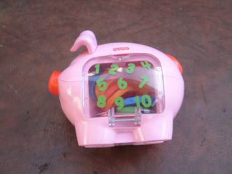 Fisher Price Counting Pig Complete With 8 Coins educational WORKS