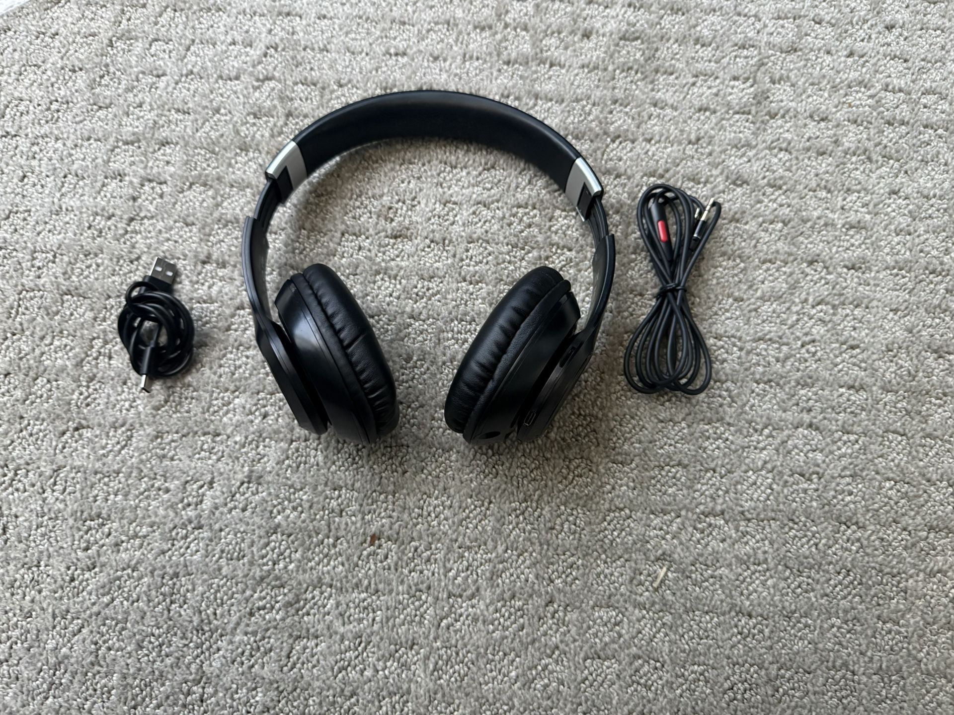 Tuitager wire and wireless Bluetooth gaming console and computer headphones model 9S Color black