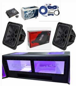 NEW POWERFUL BASS PACKAGE KICKER L7s 12” WITH CUSTOM BOX