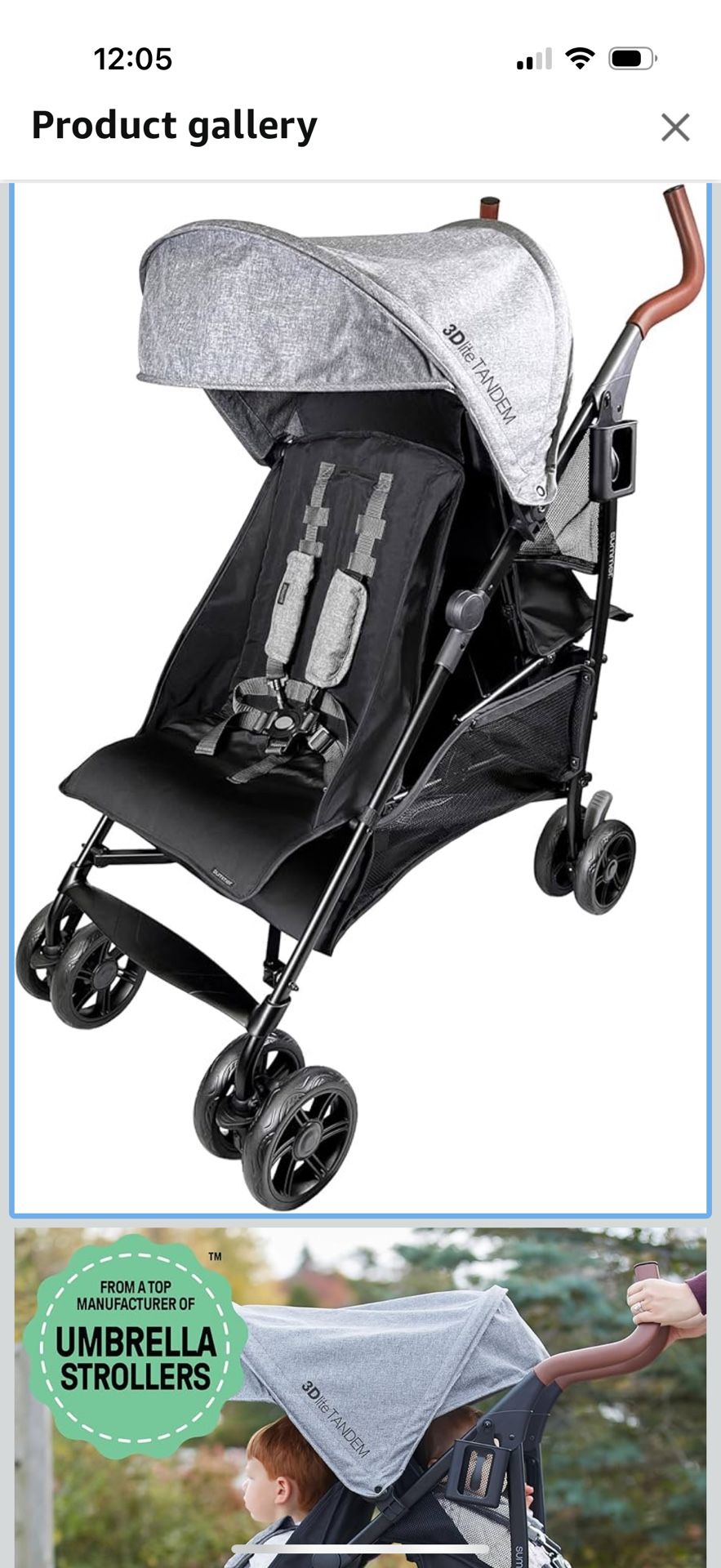 double stroller umbrella type