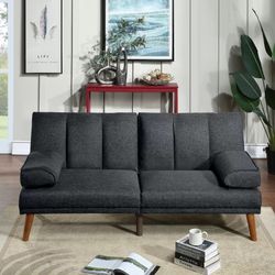 Brand New Black Futon Sofa Sleeper 