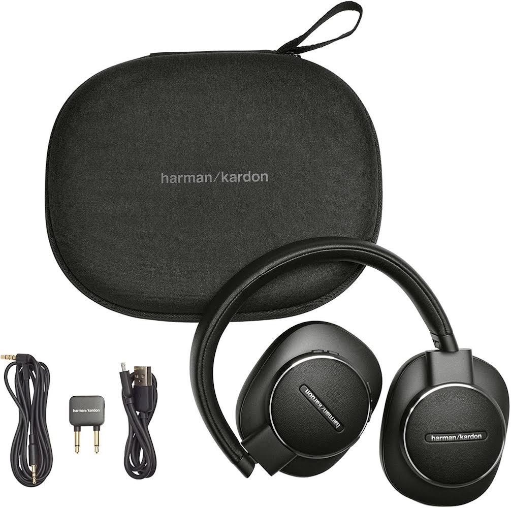 Harman Kardon Fly Wireless Over-Ear Active Noise Cancelling Headphones - Black, Large