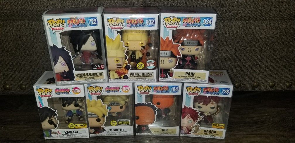 Naruto shippuden Funko Pop Animate With protector Cases