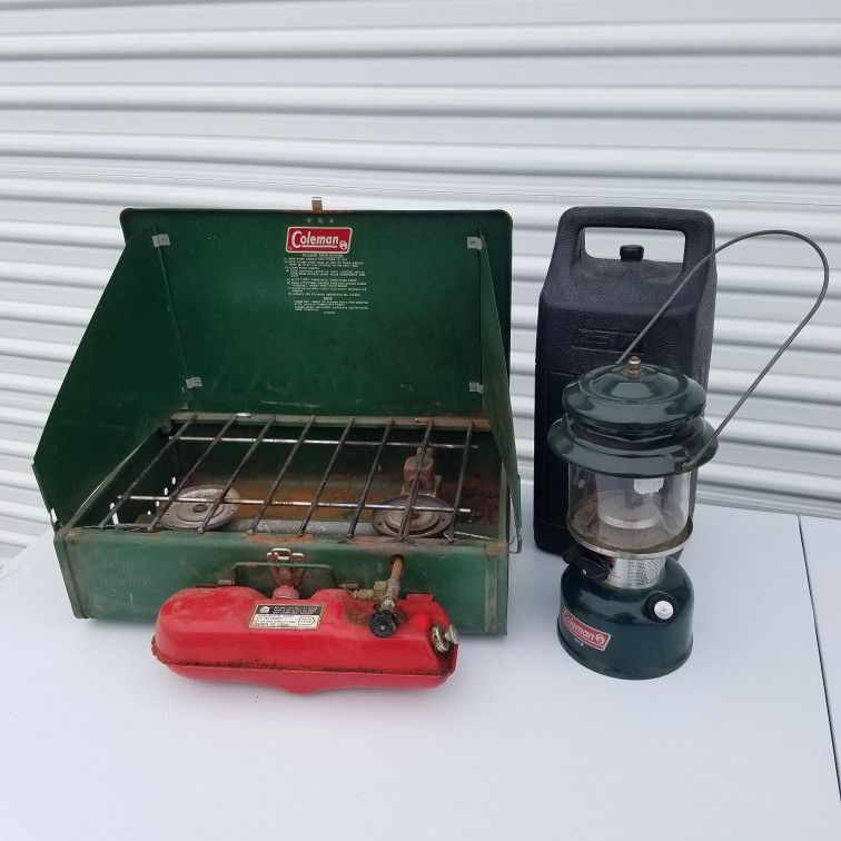 Coleman 288 Lantern w/ Hard Case & 425E 2 Burner Camp Stove