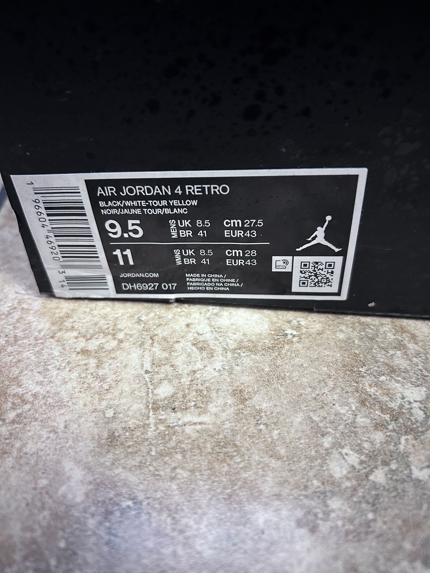 Jordan 4 Yellow Thunder Size 9.5