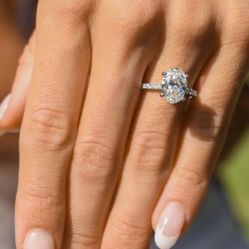 2.16 Carat custom Oval cut diamond ring