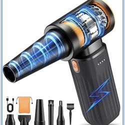 Compressed Air Duster, 260000RPM Cordless Electric Air Blower with Brushless Mot