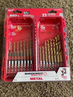 Milwaukee SHOCKWAVE IMPACT DUTY Titanium Twist Drill Bit Set (23-Piece)